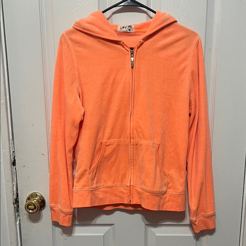 Women's Orange Zip-Up Hoodie